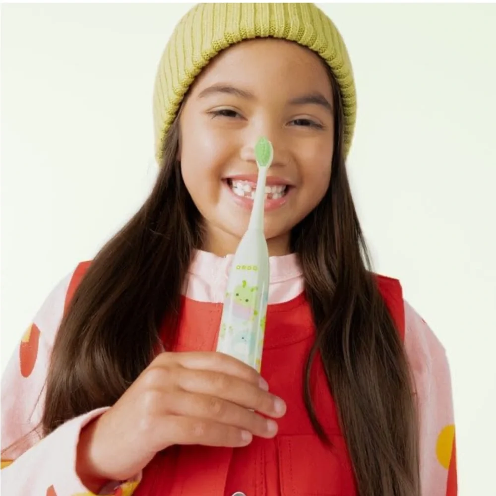 New Ordo -Squishmallow Sonic Kids Battery Toothbrush - Green Rutabaga